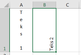 Teks vertikal horizontal